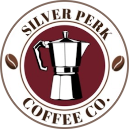 silver perk coffee logo